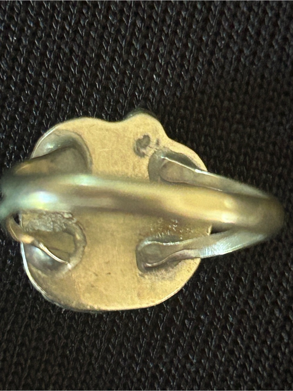Vintage 925 Sterling Silver Southwestern Turquoise Leaf Ring Size 7.5 - Picture 3 of 8